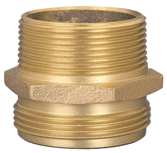 DOUBLE MALE HEX NIPPLE BRASS